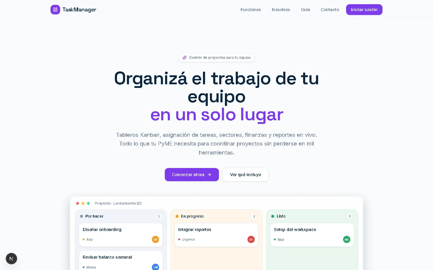 TaskManager - Gestión de Proyectos